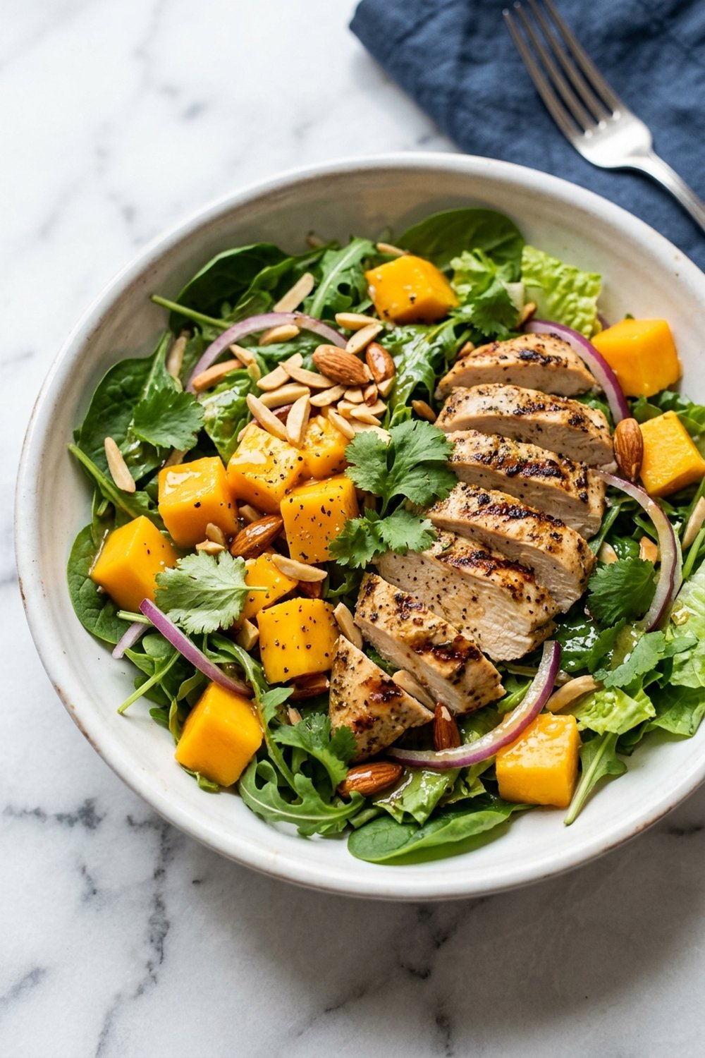 Mango Chicken Salad close up