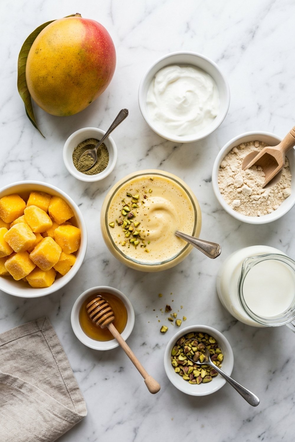 Mango Lassi Protein Smoothie ingredients