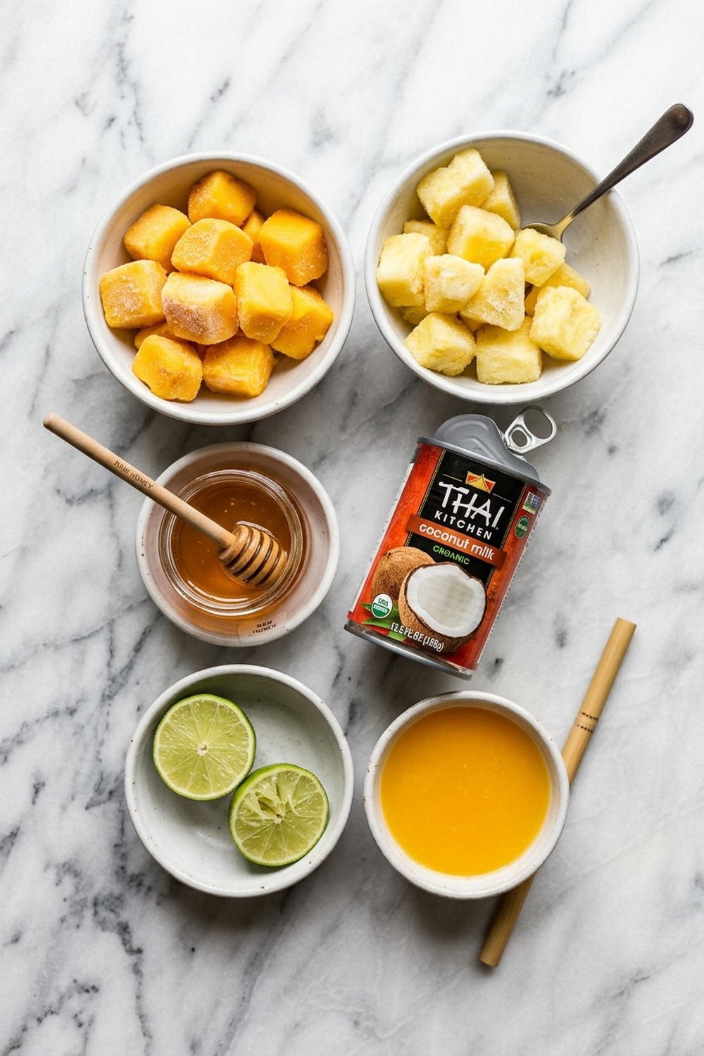 Mango Pineapple Tropical Smoothie ingredients