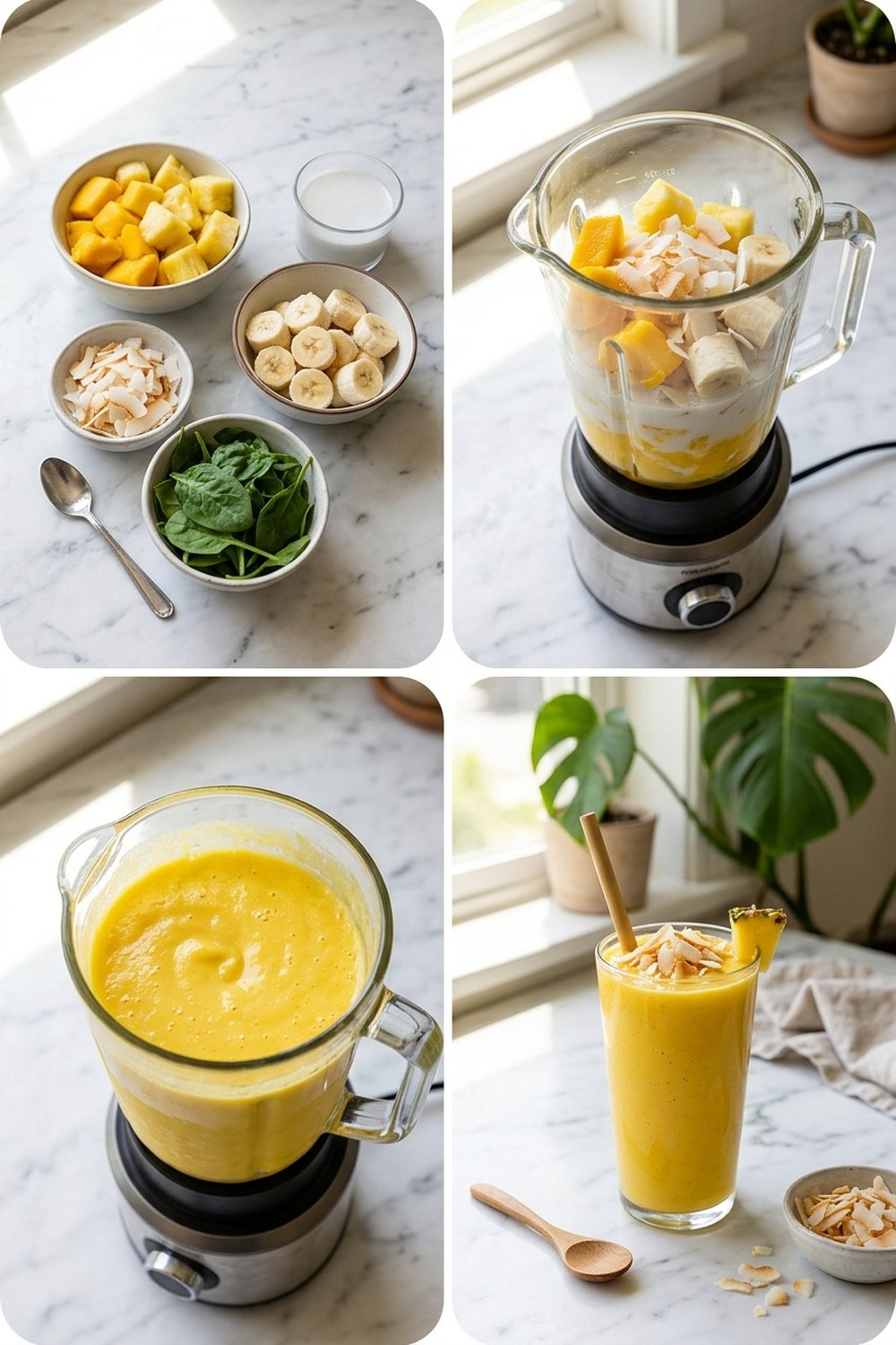 How to make Mango Pineapple Tropical Smoothie