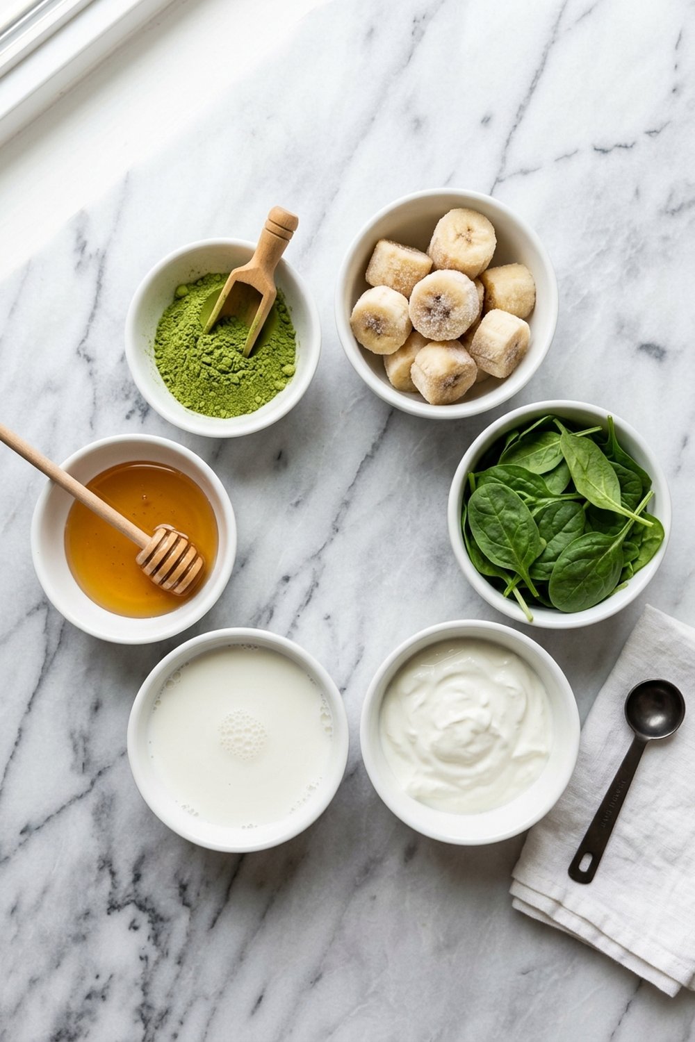 Matcha Green Smoothie ingredients