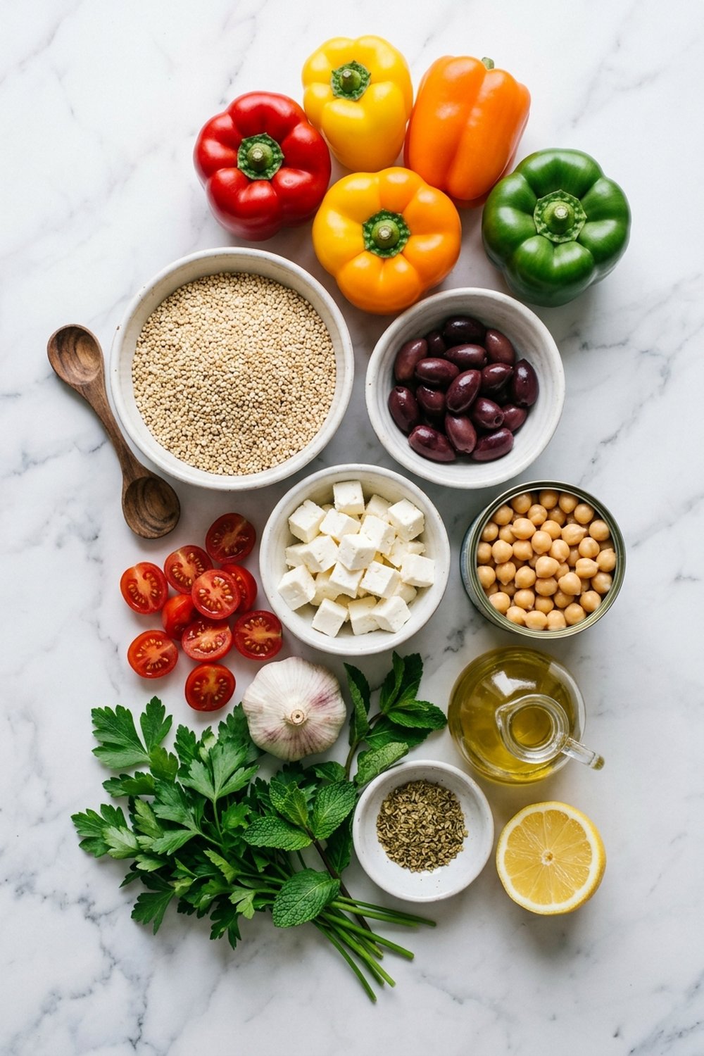 Mediterranean Stuffed Peppers ingredients