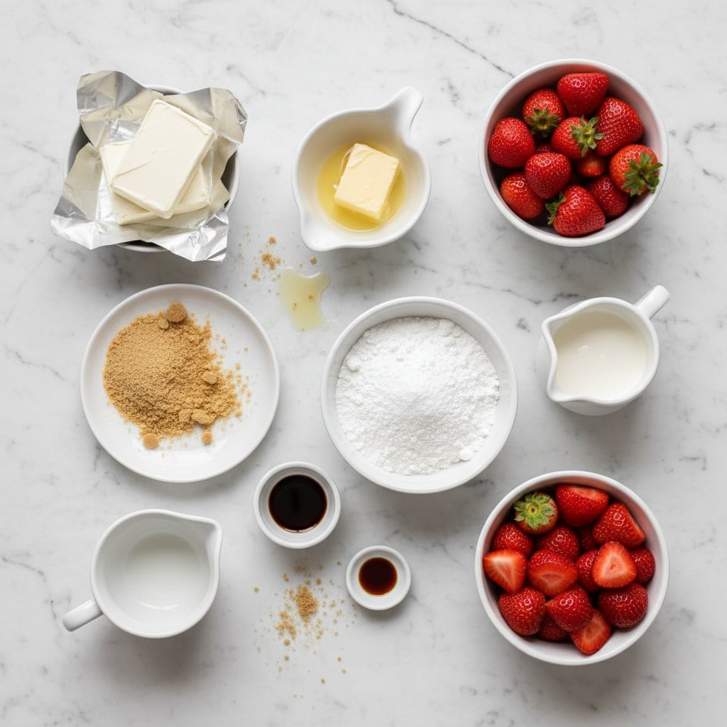 Raw ingredients for no bake cheesecake jars