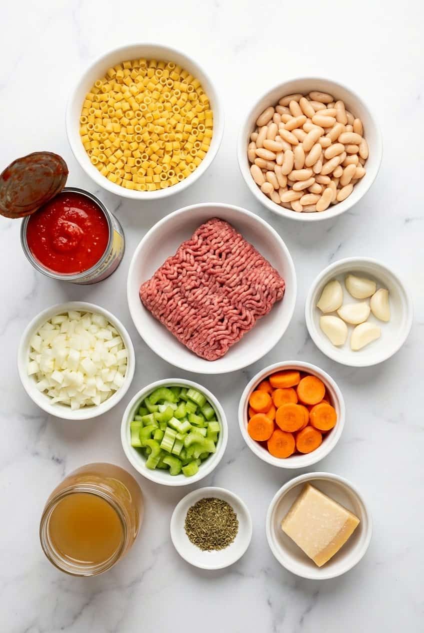 Ingredients for Pasta E Fagioli