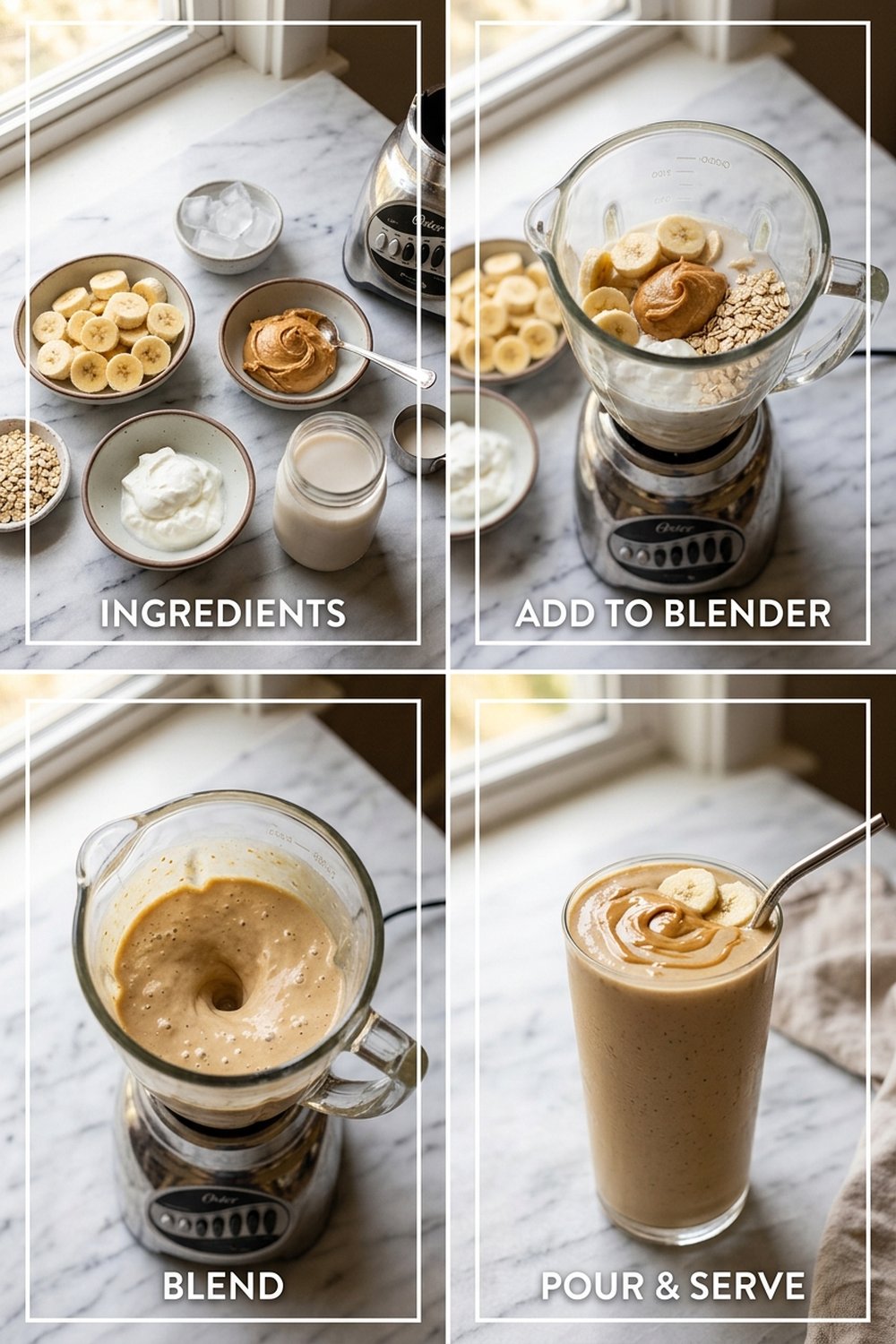 How to make Peanut Butter Banana Smoothie