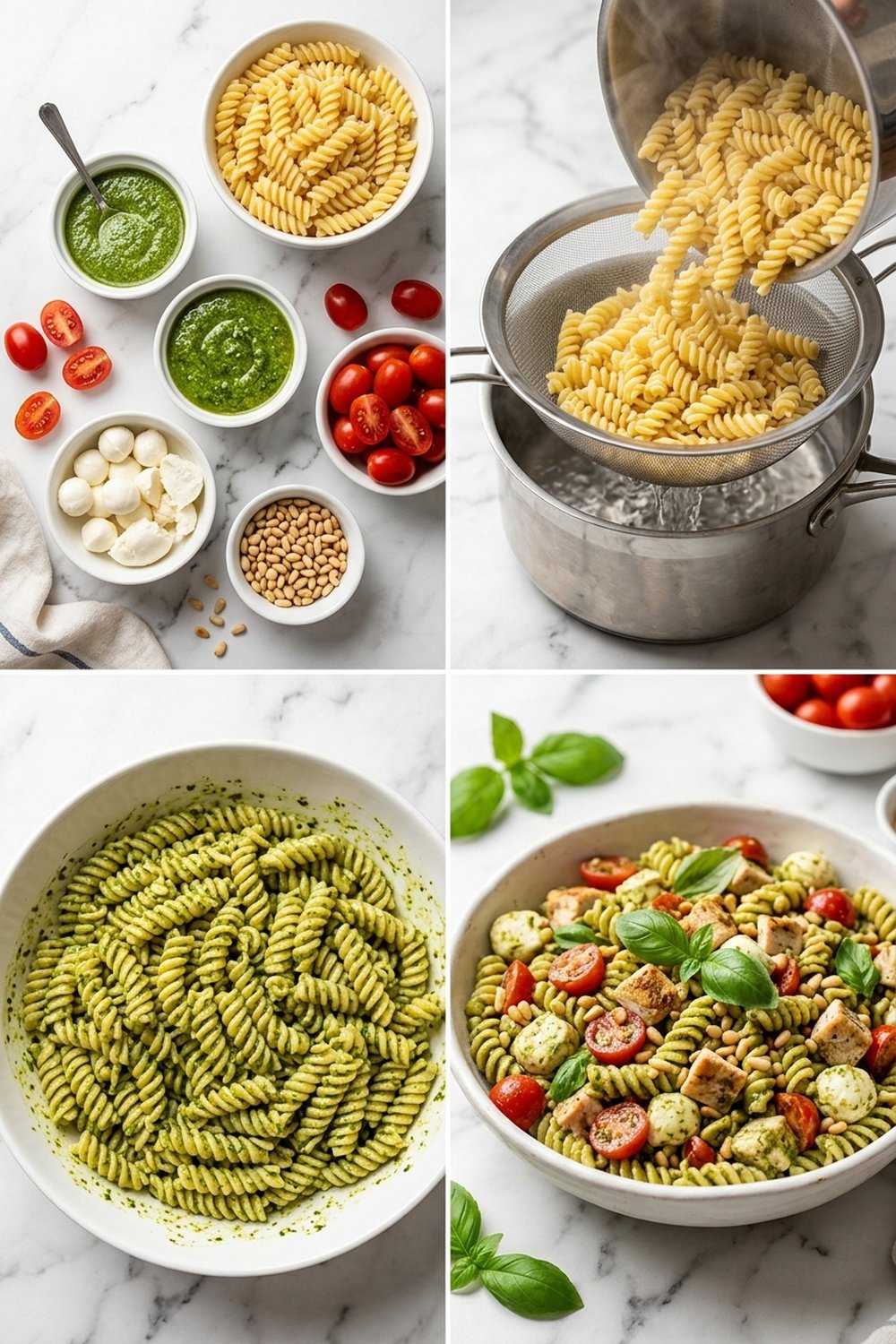 How to make Pesto Chicken Pasta Salad