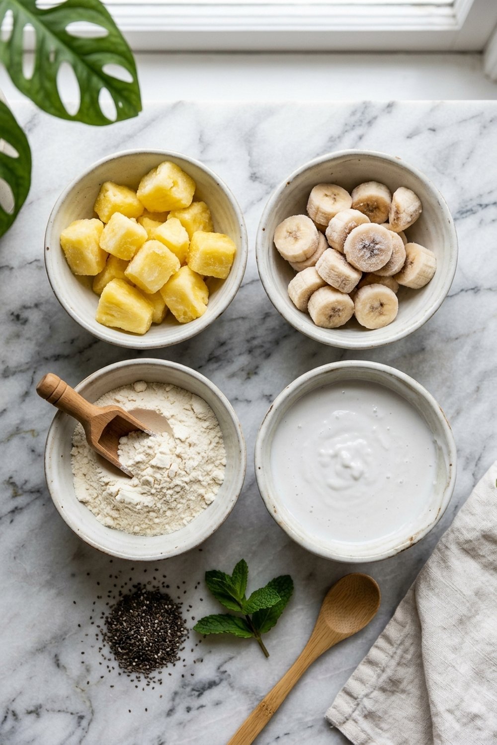 Pina Colada Protein Smoothie ingredients