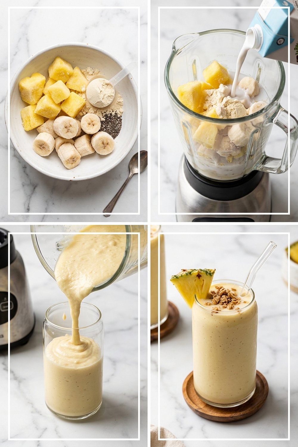 How to make Pina Colada Protein Smoothie