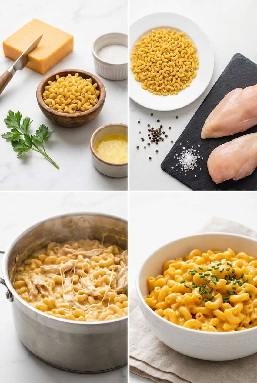 Step by step process for making Protein Mac And Cheese