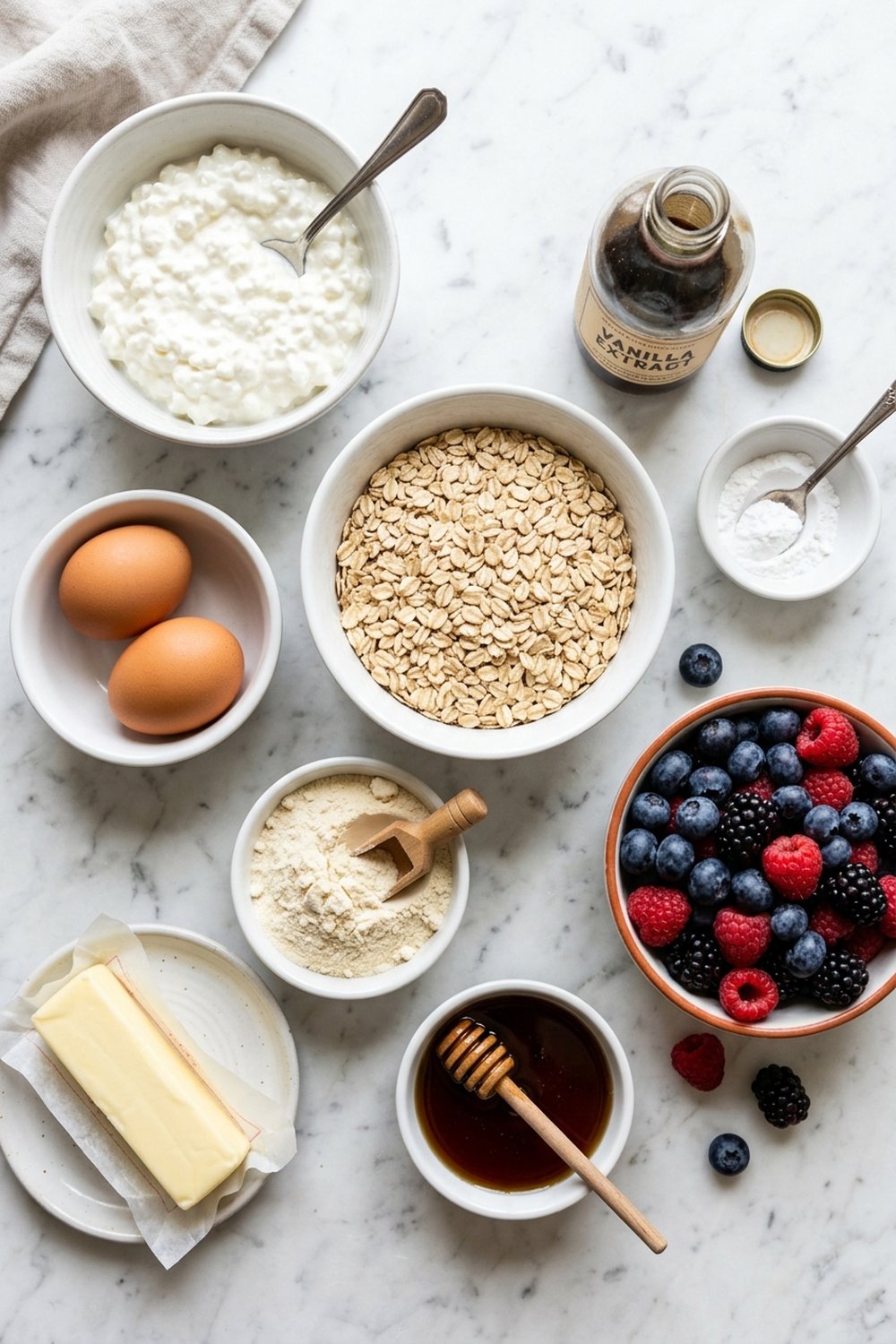 Protein Pancakes with Berries ingredients