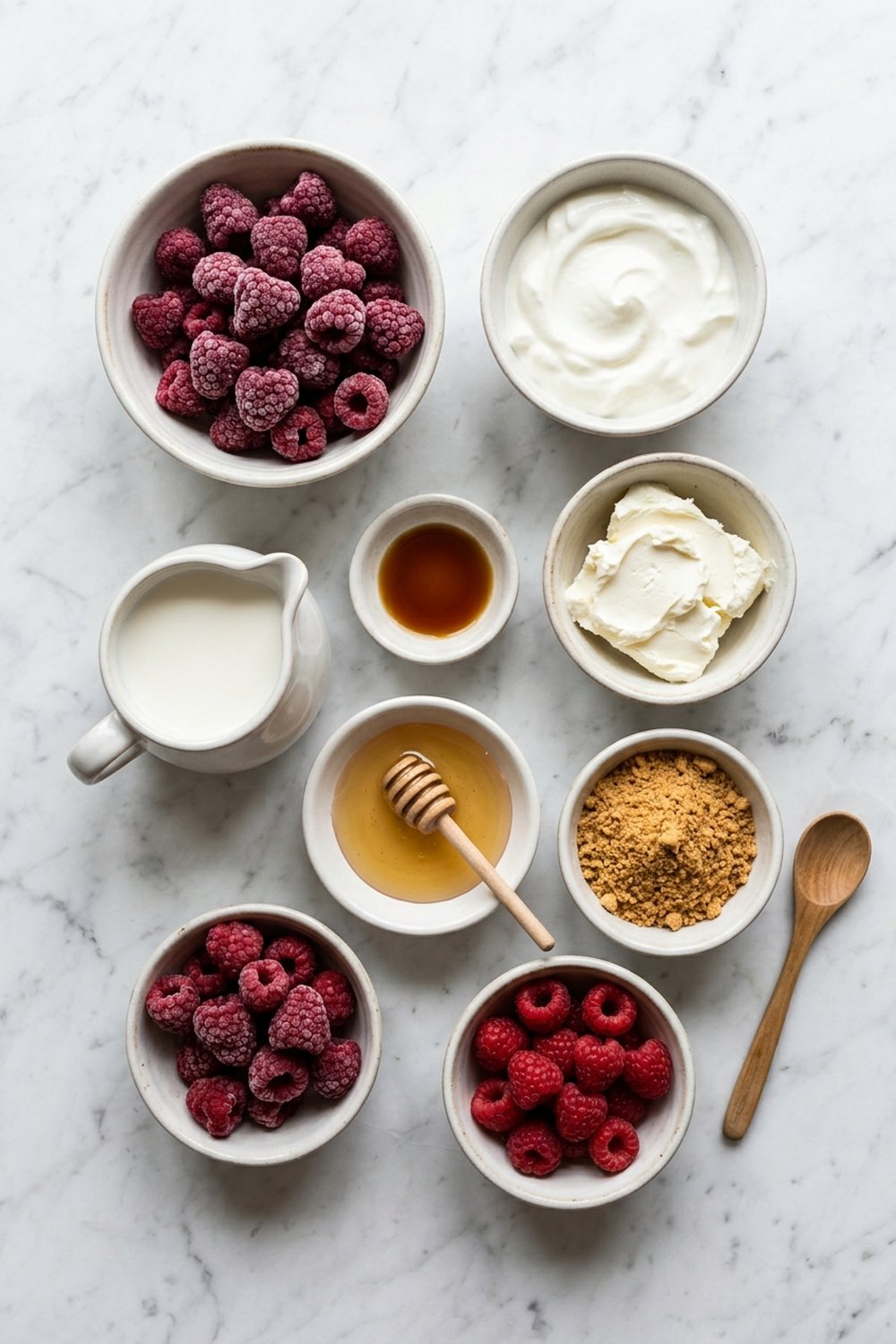 Raspberry Cheesecake Smoothie ingredients
