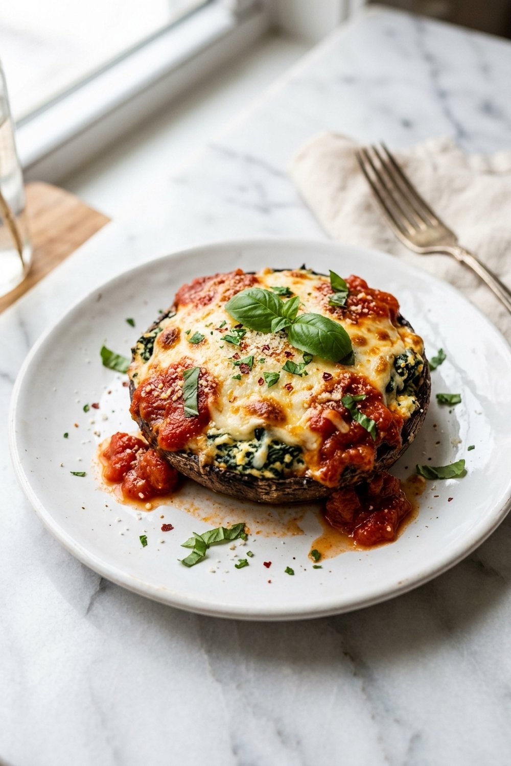 Ricotta Stuffed Portobello Mushrooms