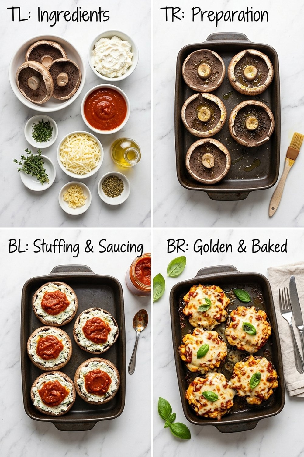 How to make Ricotta Stuffed Portobello Mushrooms