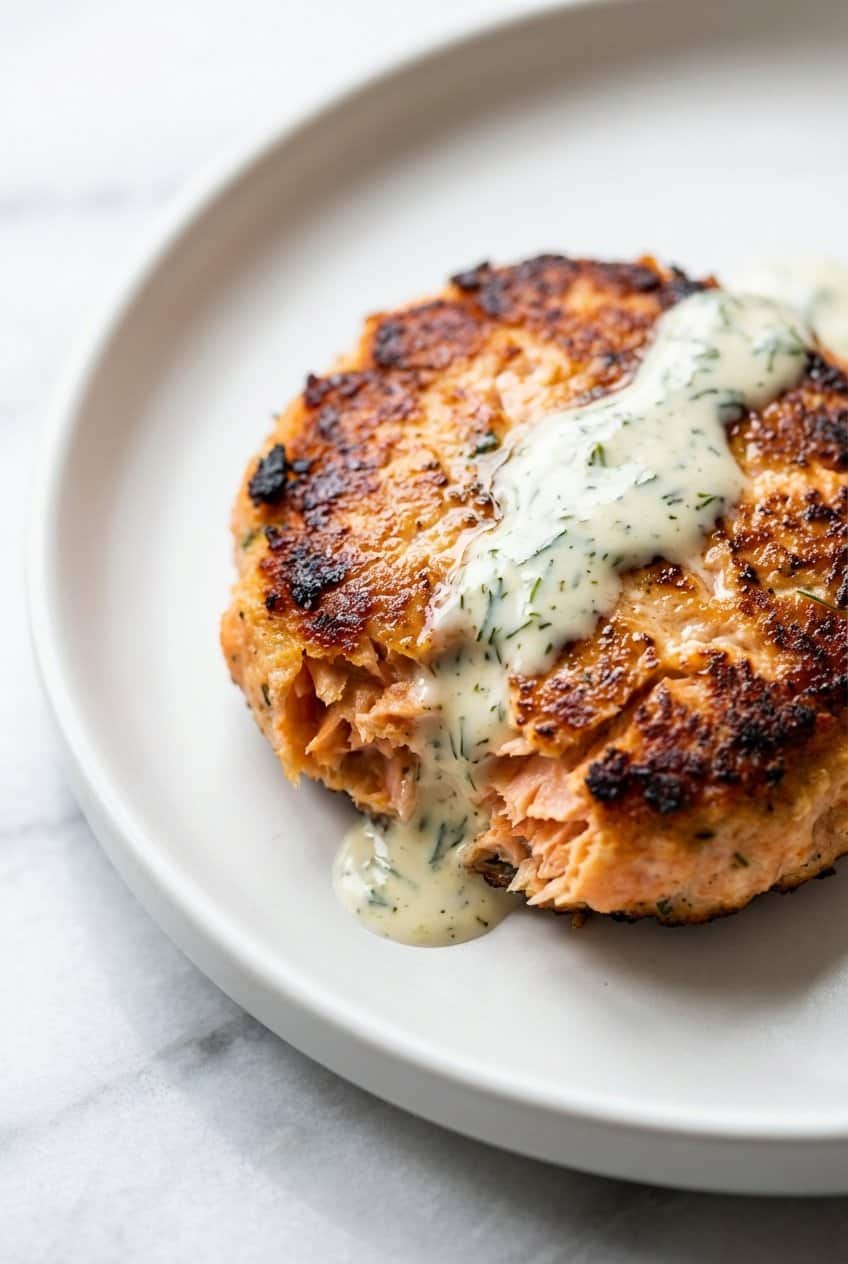 Close up of Salmon Patties