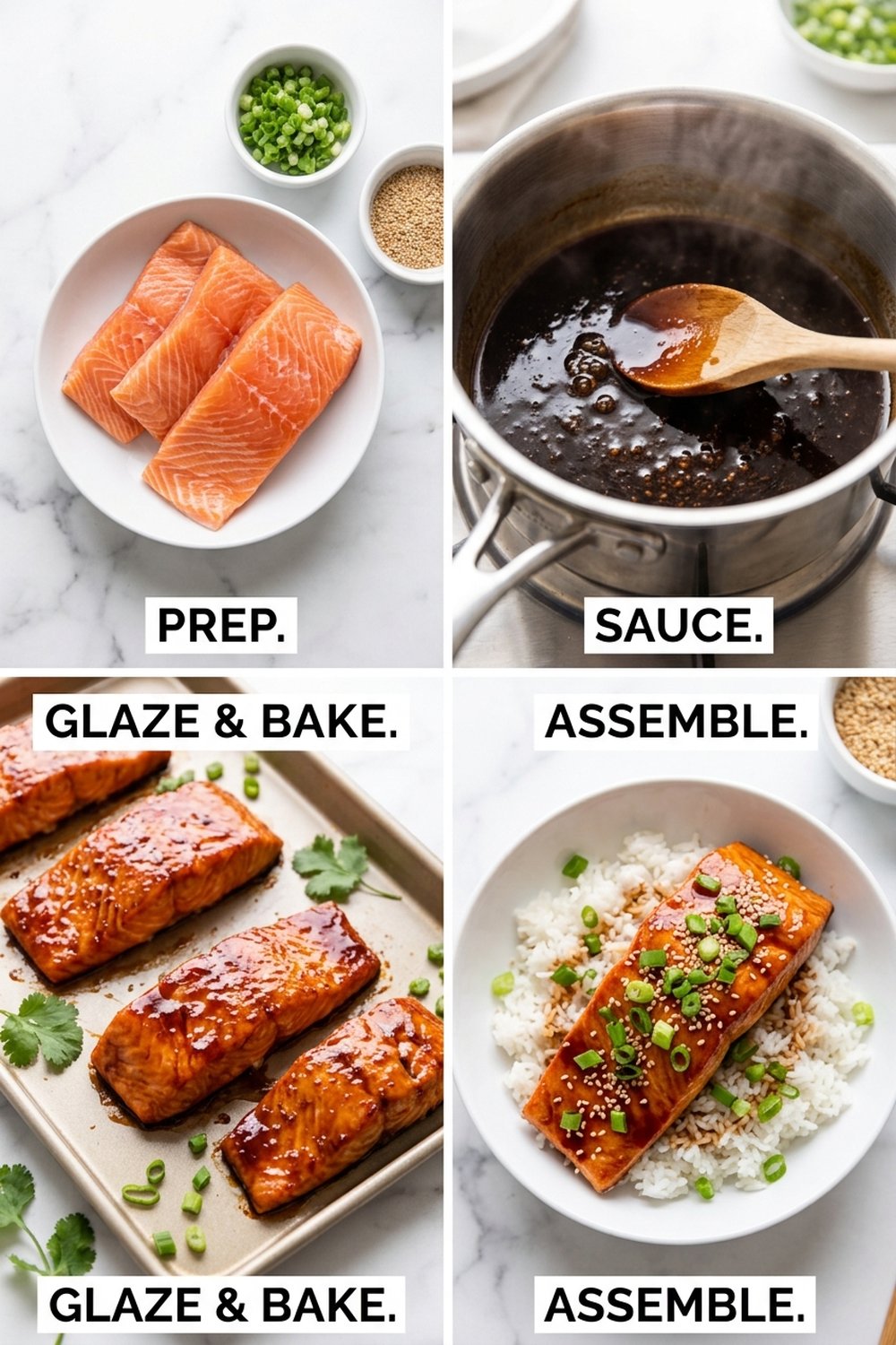 How to make Salmon Teriyaki Rice Bowls