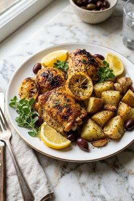 Sheet Pan Greek Lemon Chicken and Potatoes