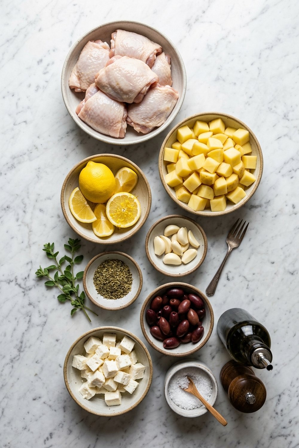 Sheet Pan Greek Lemon Chicken and Potatoes ingredients