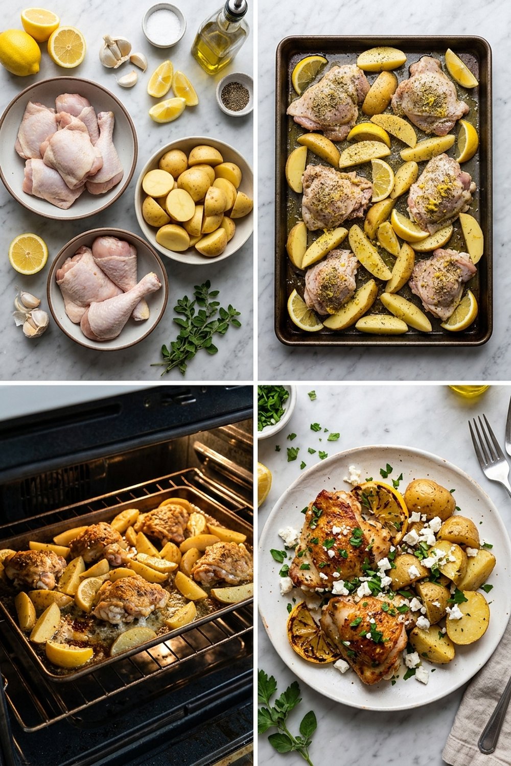 How to make Sheet Pan Greek Lemon Chicken and Potatoes