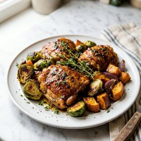 Sheet Pan Honey Balsamic Chicken and Veggies