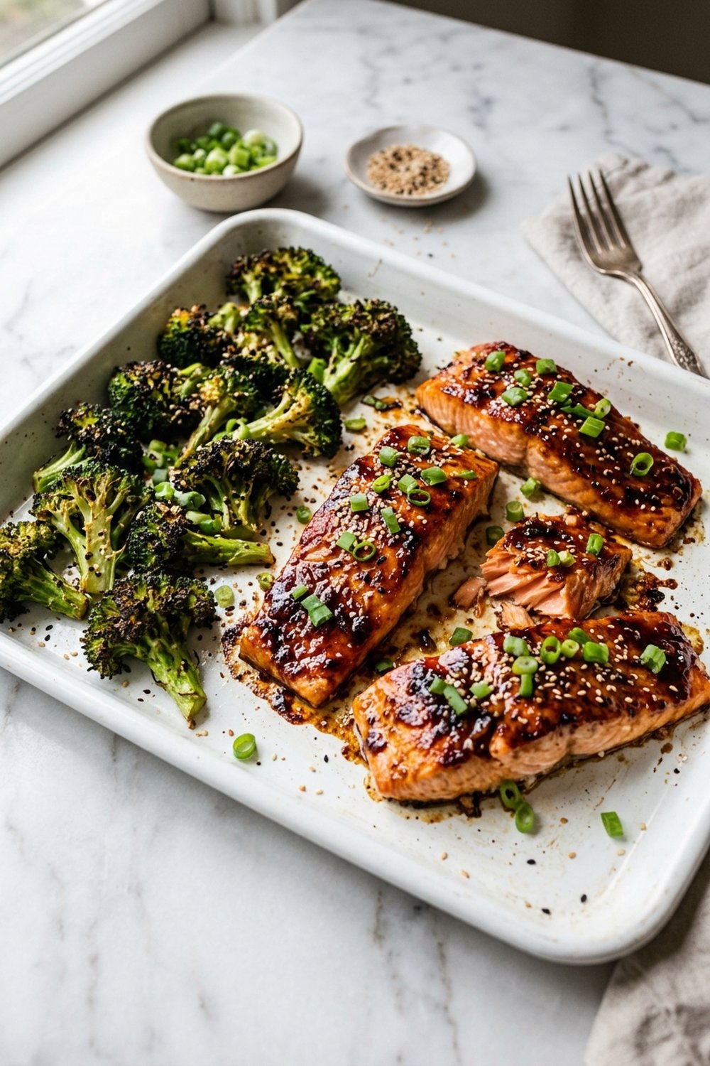 Sheet Pan Miso Butter Salmon