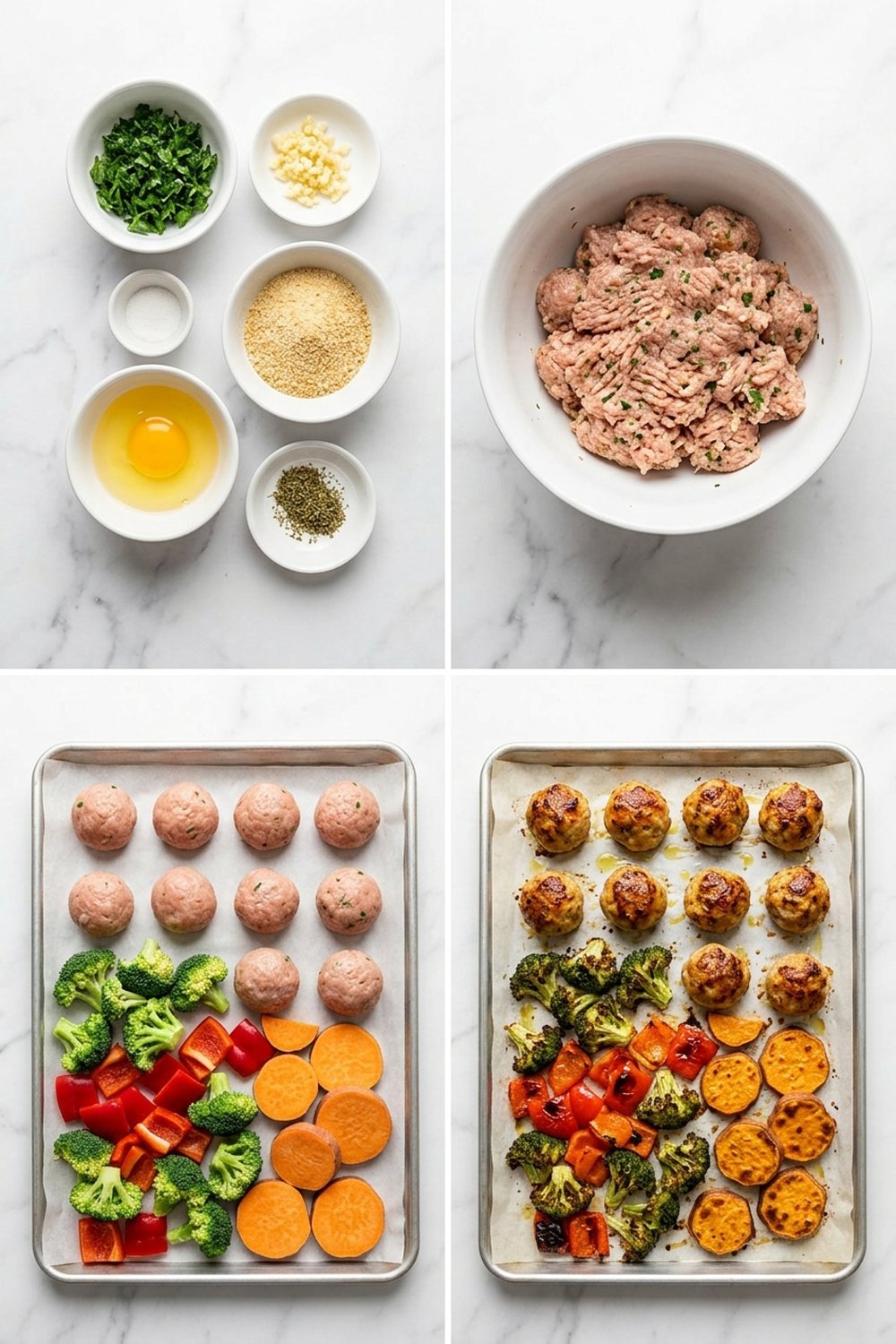How to make Sheet Pan Turkey Meatballs and Veggies