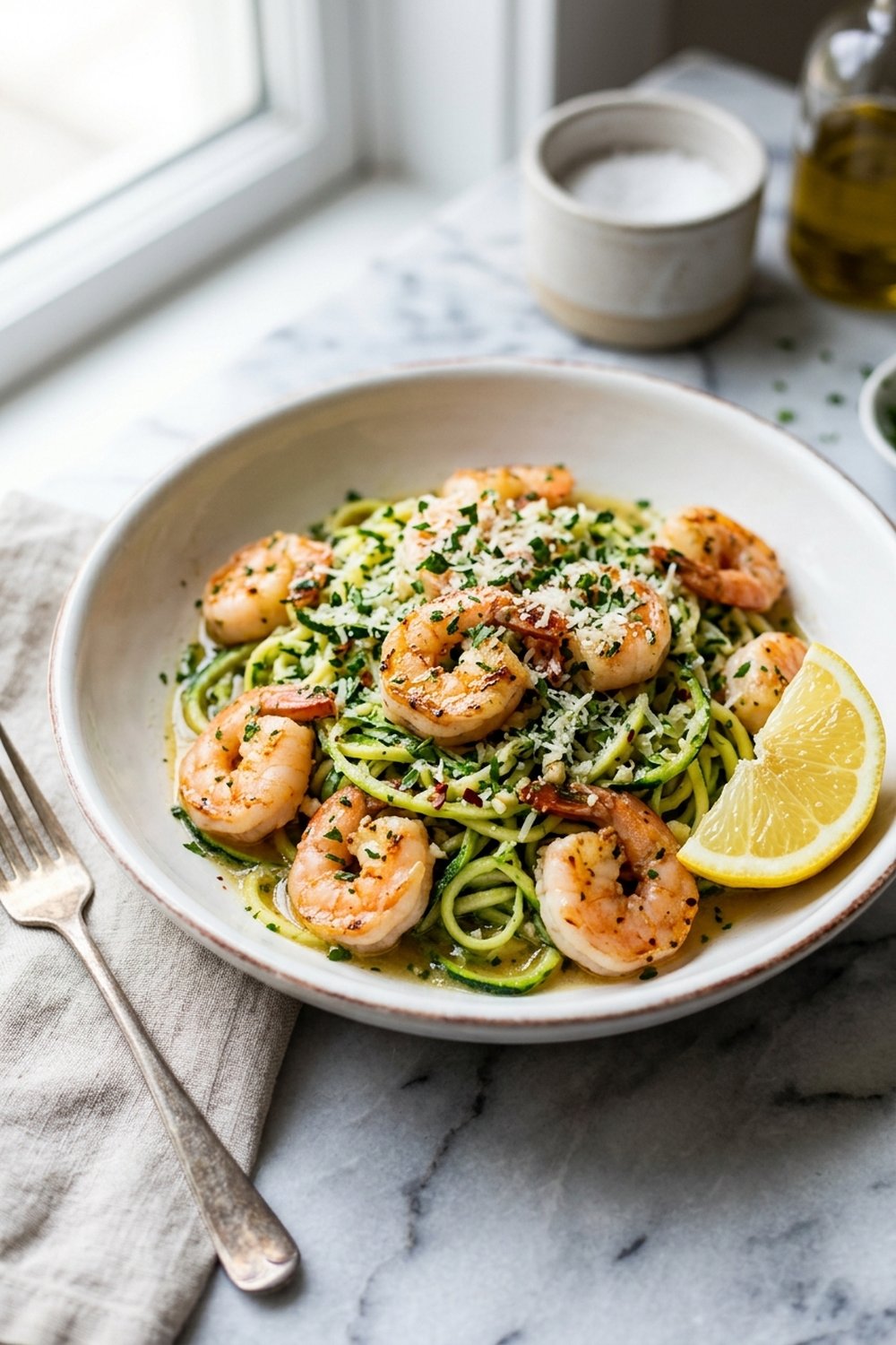 Shrimp Scampi Zucchini Noodles