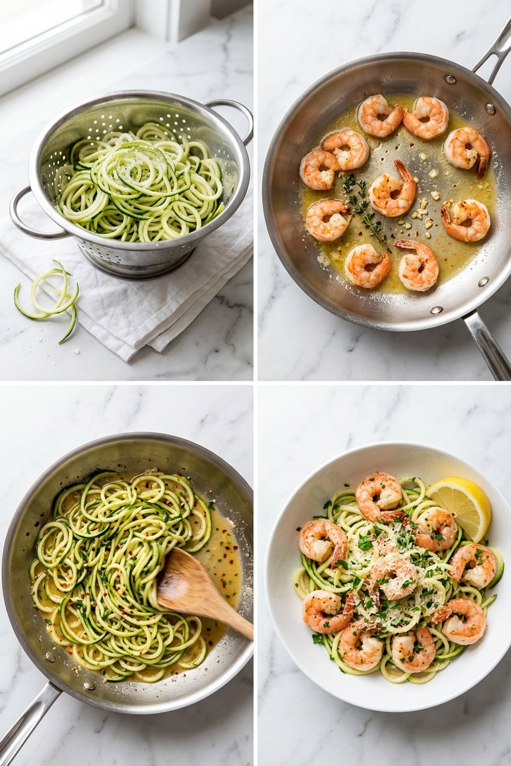 How to make Shrimp Scampi Zucchini Noodles