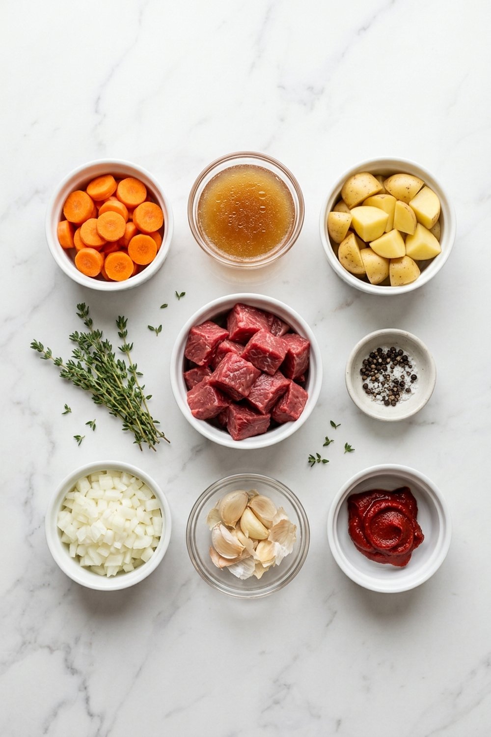 Slow Cooker Beef Stew ingredients