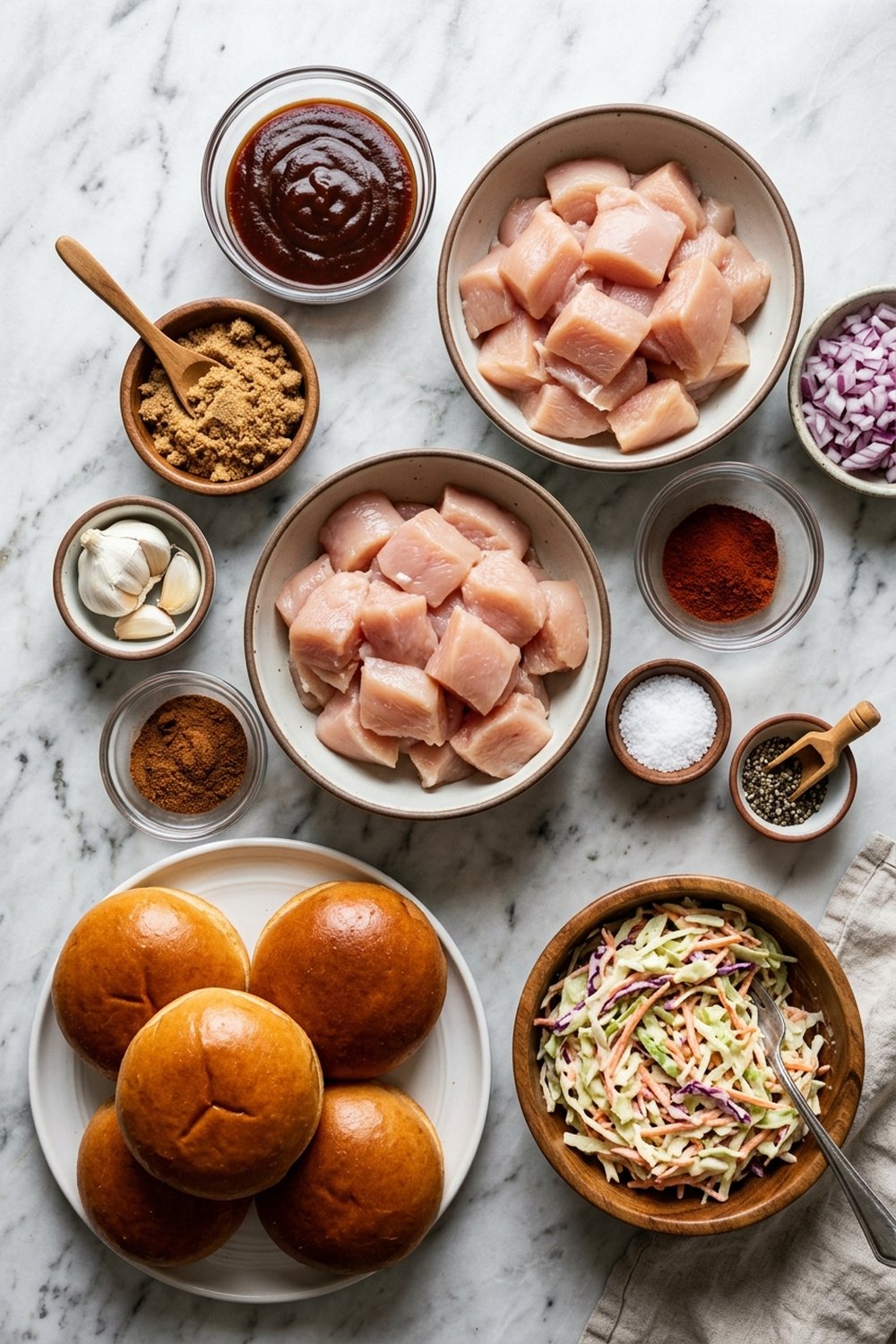 Slow Cooker Pulled Chicken ingredients