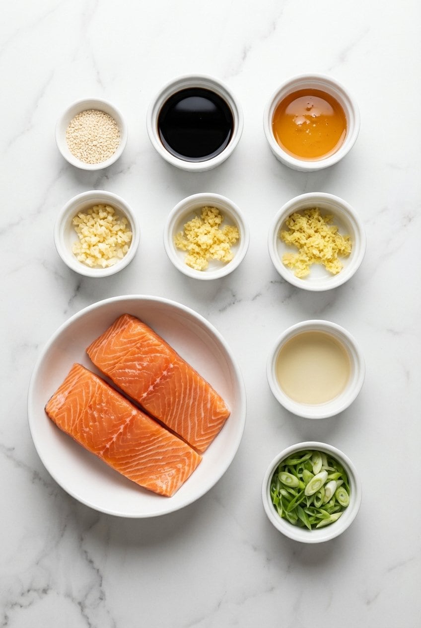 Ingredients for Soy Glazed Salmon