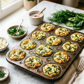 Spinach Feta Egg Cups hero shot