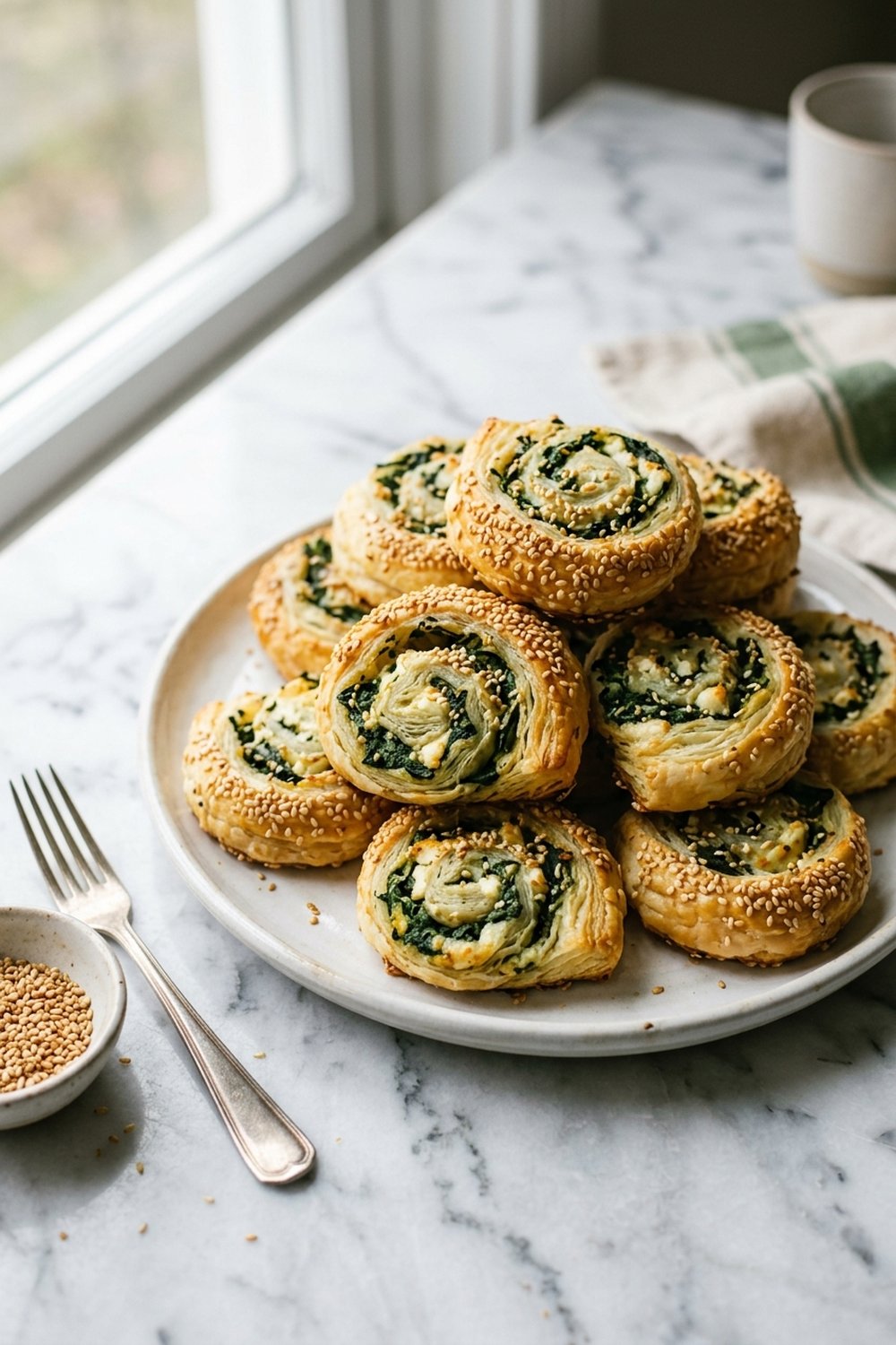 Spinach Feta Pinwheels