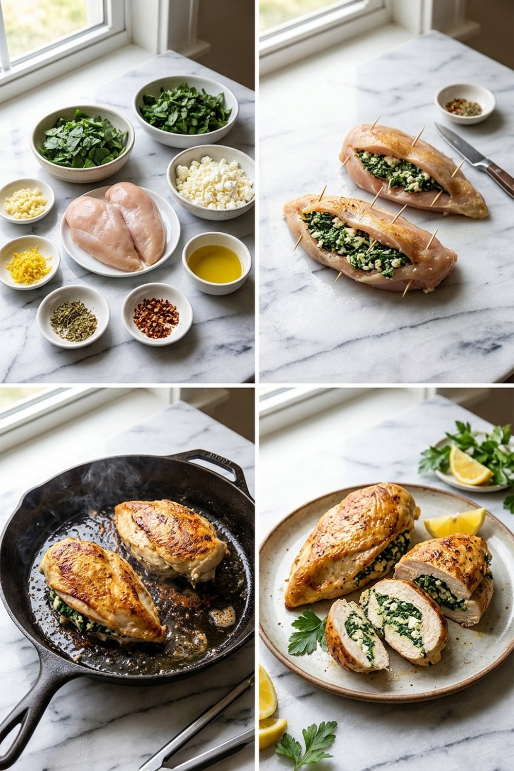 How to make Spinach Feta Stuffed Chicken
