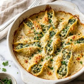 Spinach Ricotta Stuffed Pasta Shells