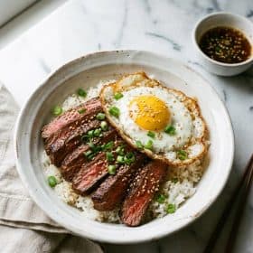 Steak and Egg Rice Bowl hero shot