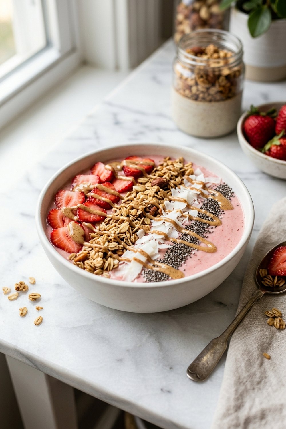 Strawberry Banana Smoothie Bowl