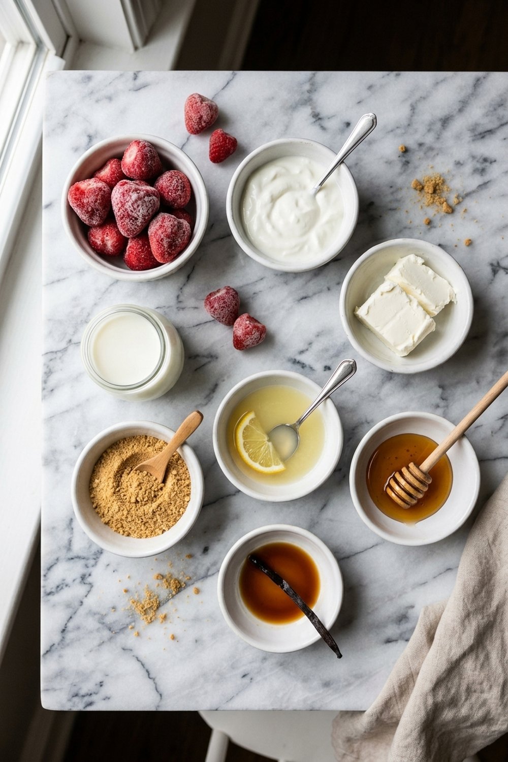 Strawberry Cheesecake Smoothie ingredients