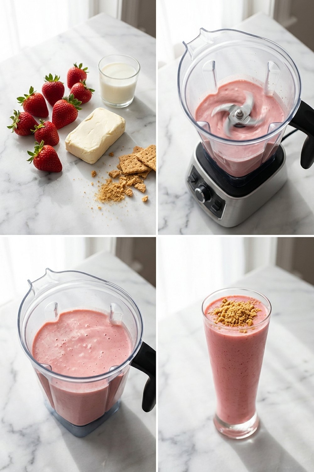 How to make Strawberry Cheesecake Smoothie