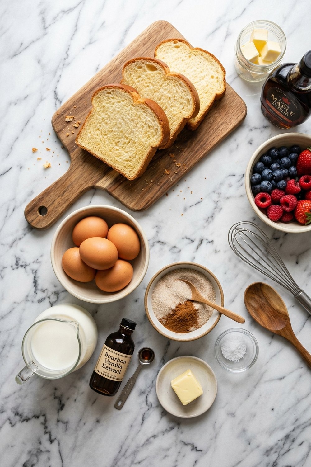 Strawberry Cream Cheese Stuffed French Toast ingredients