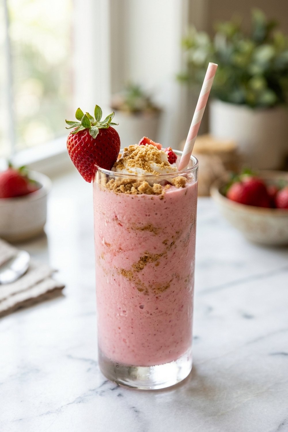 Strawberry Shortcake Protein Smoothie