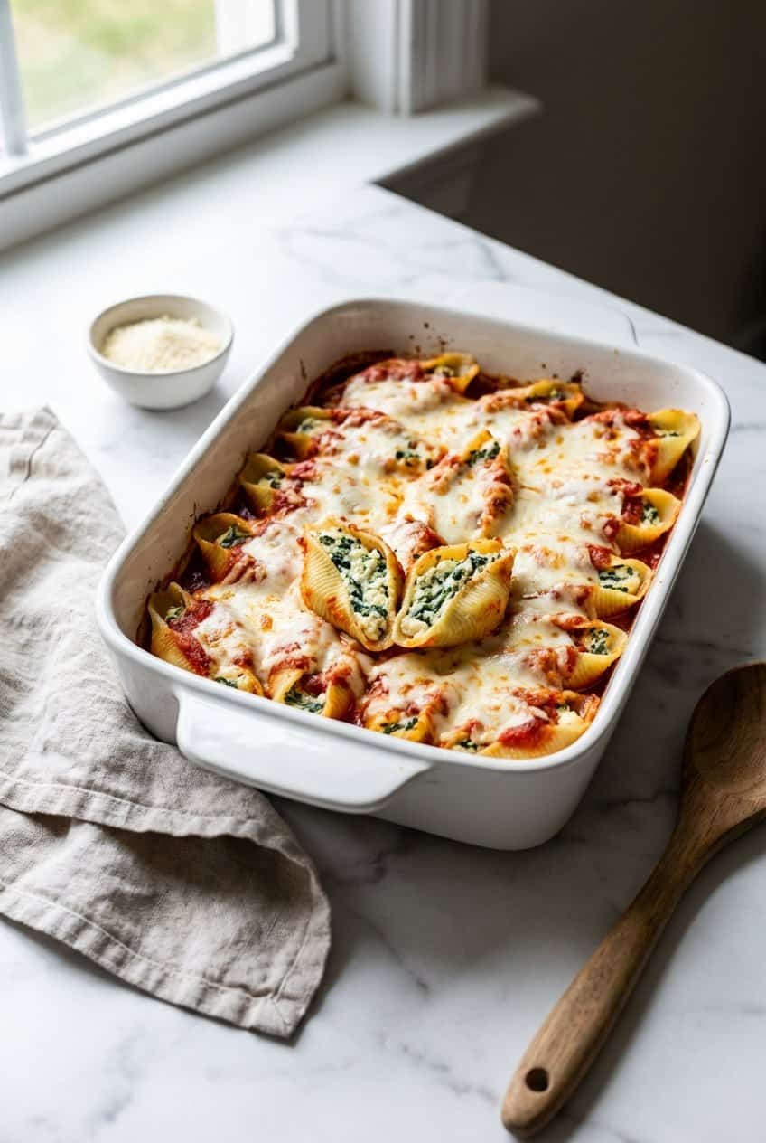 Stuffed Shells with Ricotta hero shot