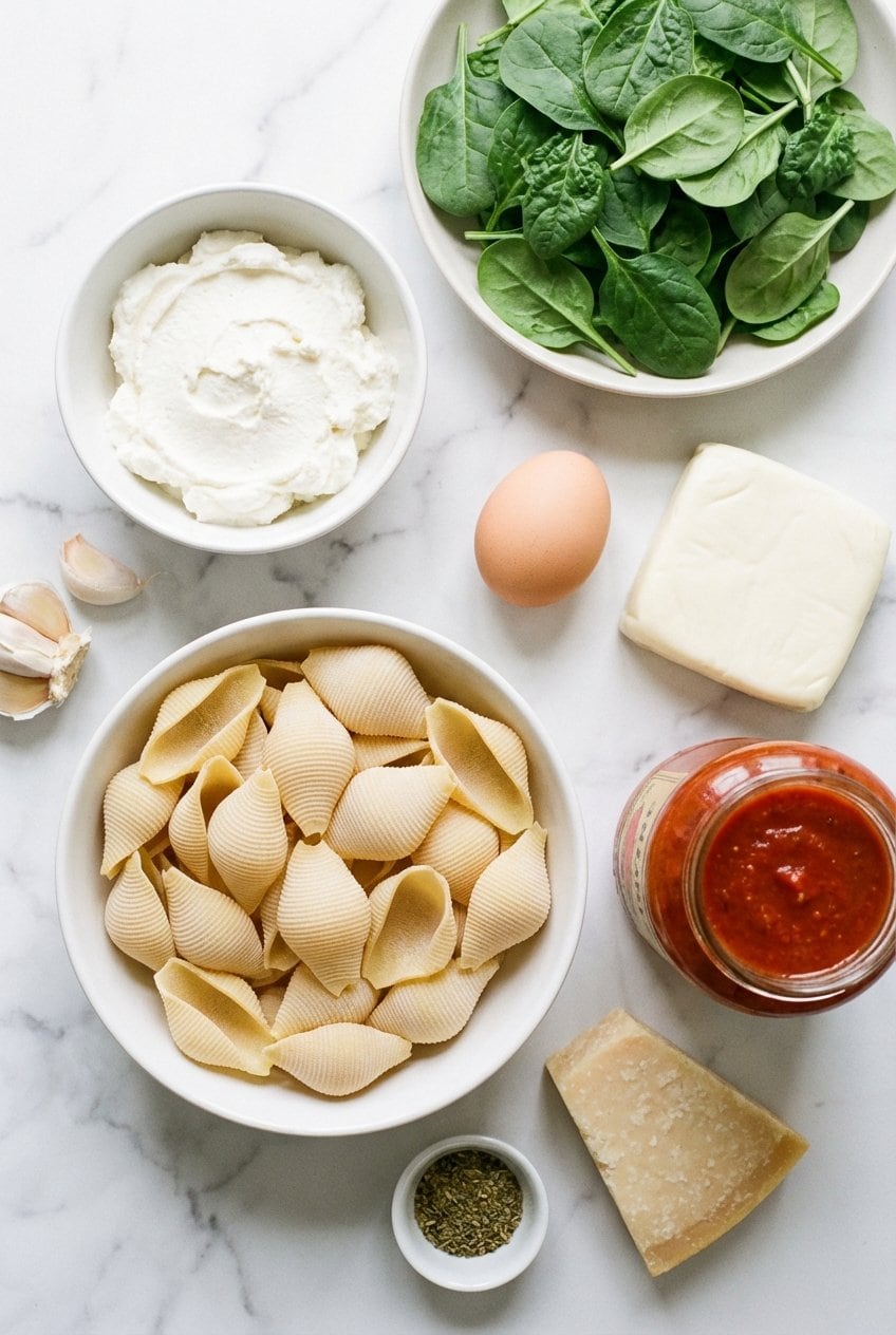 Ingredients for Stuffed Shells with Ricotta