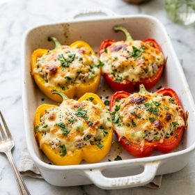 Tuna Melt Stuffed Peppers