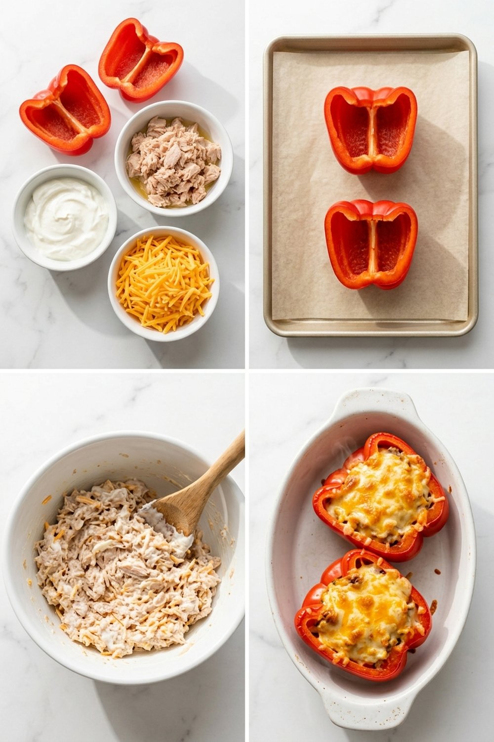 How to make Tuna Melt Stuffed Peppers
