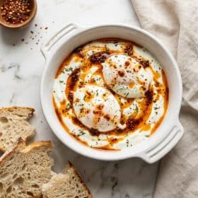 Turkish Eggs Cilbir hero shot