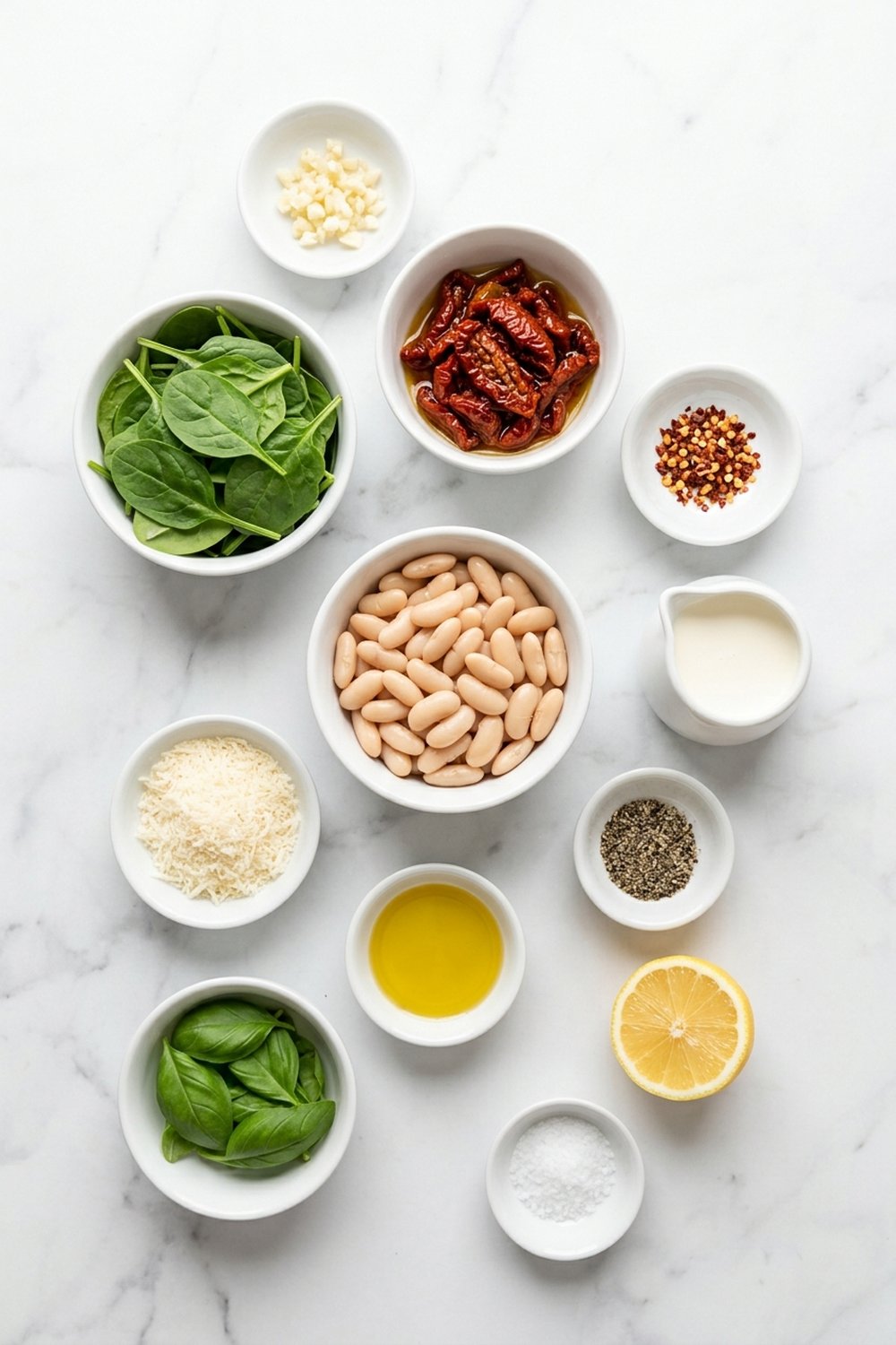 Tuscan White Bean Skillet ingredients