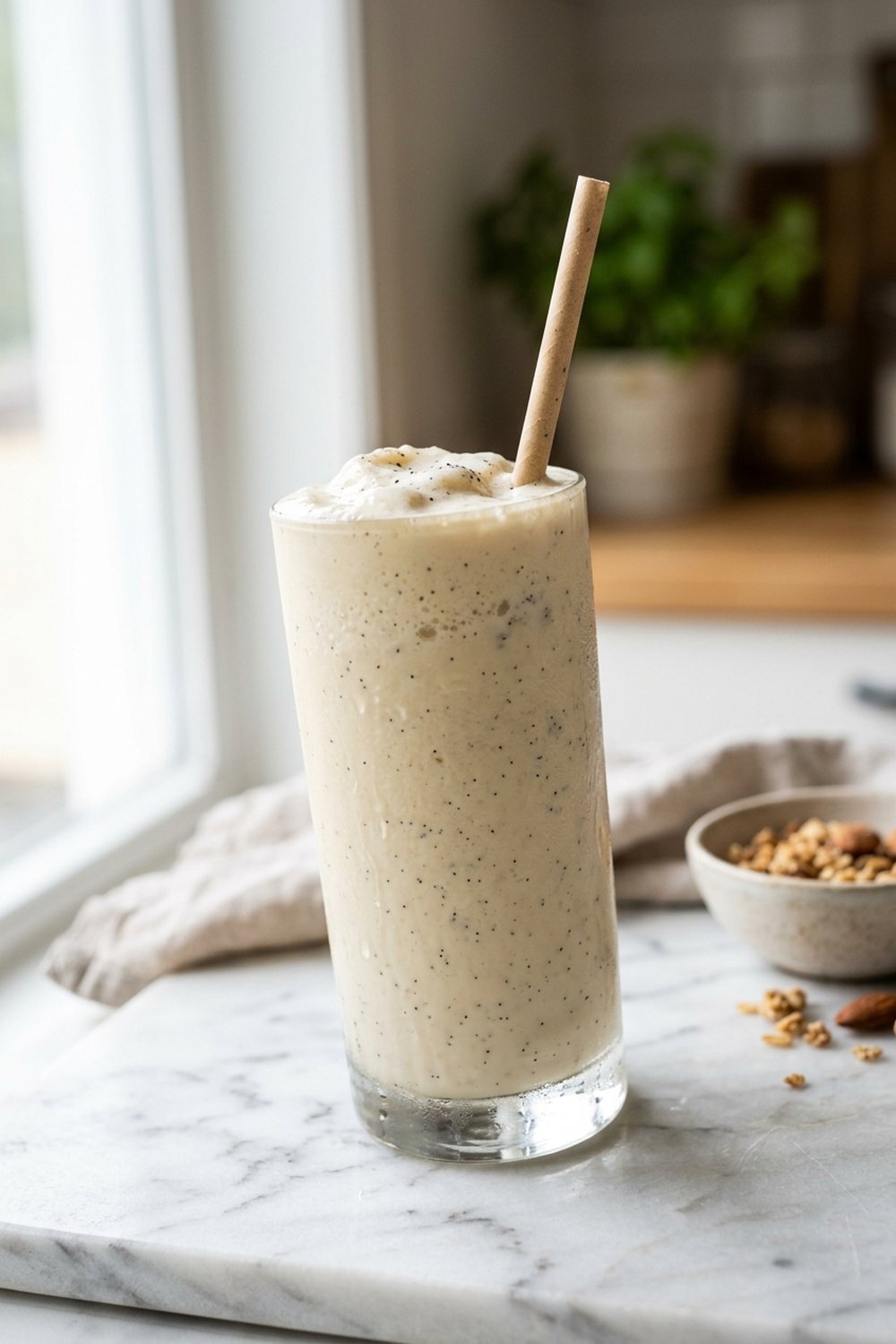 Vanilla Protein Smoothie close up