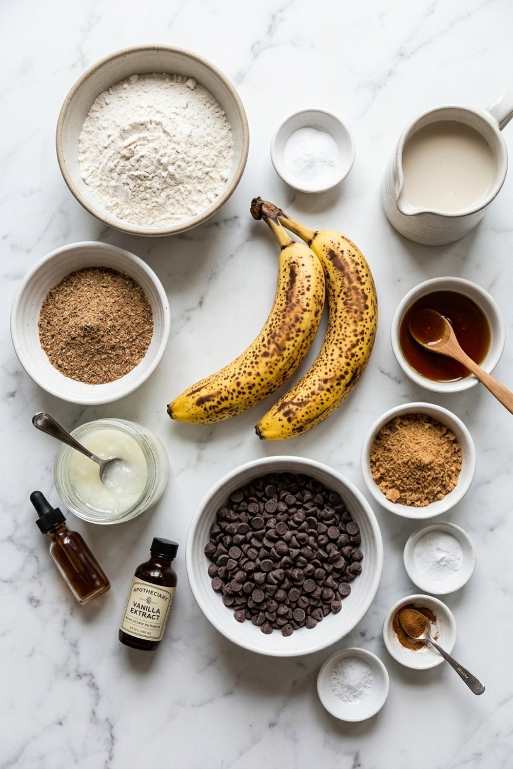 Vegan Banana Bread ingredients