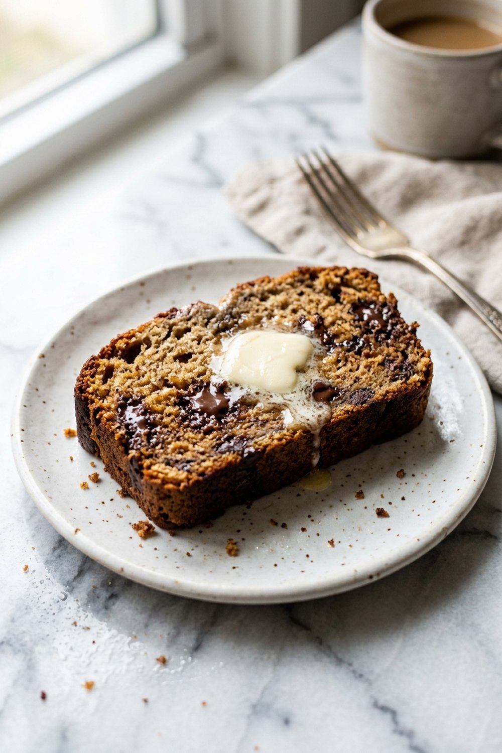 Vegan Banana Bread close up