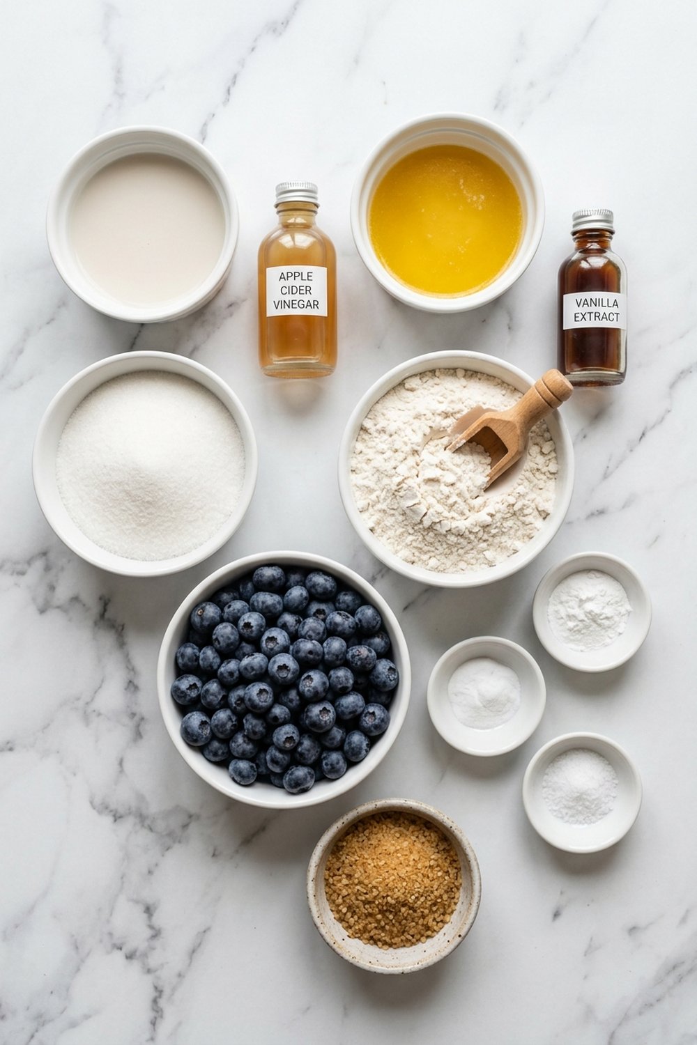 Vegan Blueberry Muffins ingredients